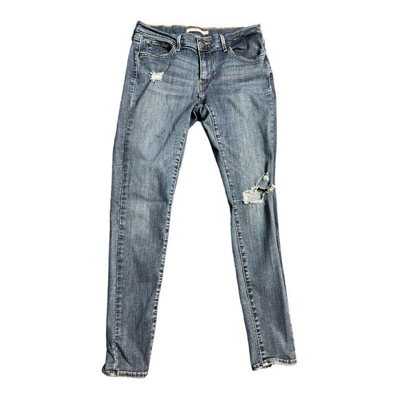 Levi’s Womens Jeans 710 Super Skinny size 30 Distressed Holey Basic Casual - Picture 1 of 6